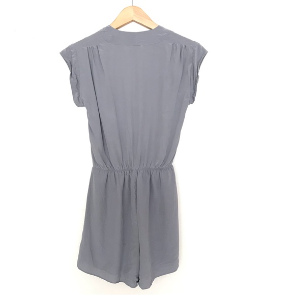 Babaton 100% Silk Corbett Romper in Grey | Lightweight Romper - Picture 9 of 16